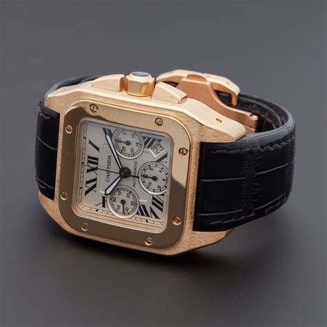 pre owned cartier santos 100|cartier santos 100 chronograph.